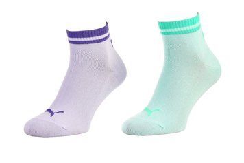 Шкарпетки Puma HERITAGE QUARTER 2P фіолетовий, м'ятний Уні 39-42 281012001-004 фото