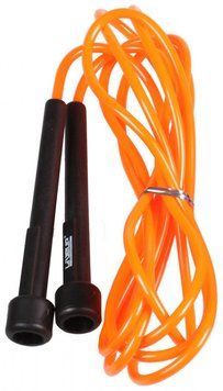 Скакалка в тубусі PVC JUMP ROPE чорний/помаранчевий Уні 275x0.5см LS3115-o фото