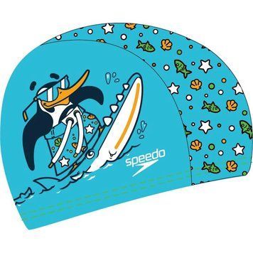 Шапка для плавання Speedo PRINTED POLYESTER CAP IU синій, зелений Діт OSFM 8-1224114675 фото