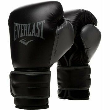 Боксерські рукавиці Everlast POWERLOCK 2R TRAINING GLOVE чорний, сірий Уні 16 унцій P00002286 фото
