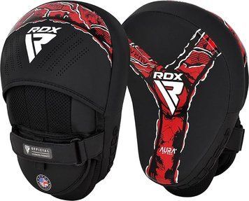 Лапи RDX FOCUS PAD NEW AURA F17 чорний, червоний Уні One Size FPR-F17BR фото