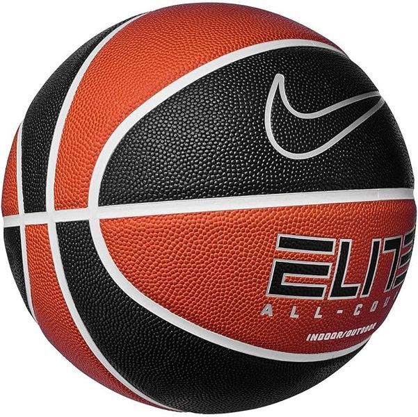 М'яч баскетбольний Nike ELITE ALL COURT 8P 2.0 DEFLATED black/orange size 7 N.100.4088.811.07 фото